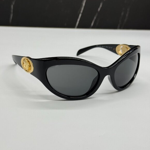 NEW VERSACE VE4485 GB1/87 SUNGLASSES WOMEN BLACK VE4485 GB187 EYEWEAR